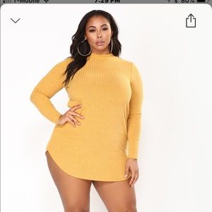NWT Fashion Nova Mustard Turtleneck Top 💛🧡